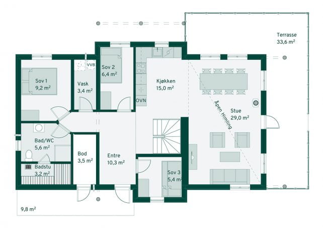 Familiehytta Hafjell Grunnplan