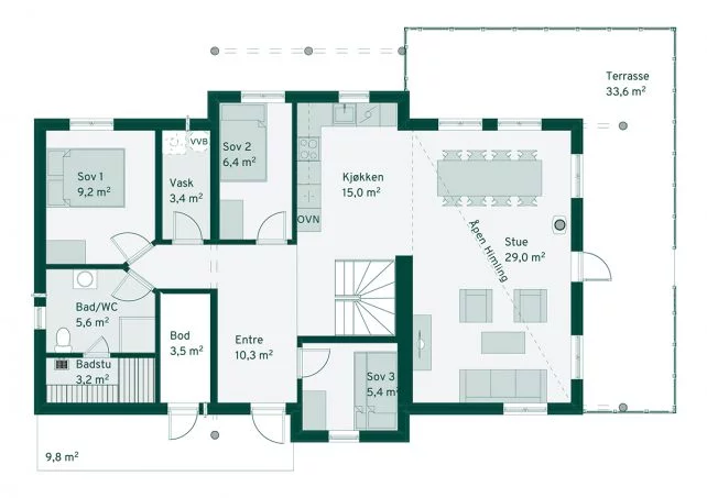 Familiehytta Hafjell Grunnplan