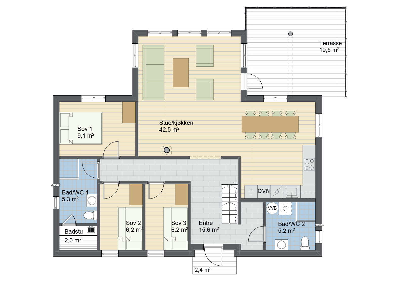 gautefall grunnplan
